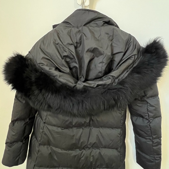Coach Black Long Puffer Coat with Fur Hood - Picture 7 of 8